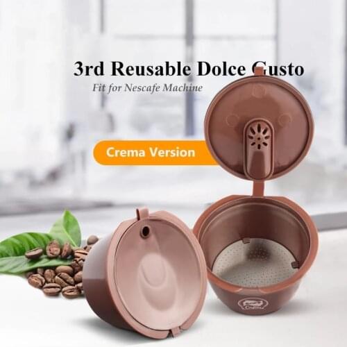 ICafilas 3rd Generation Reusable Capsue For Nescafe Dolce Gusto Coffee Capsule Filters Cup Refillable Reusable Coffee