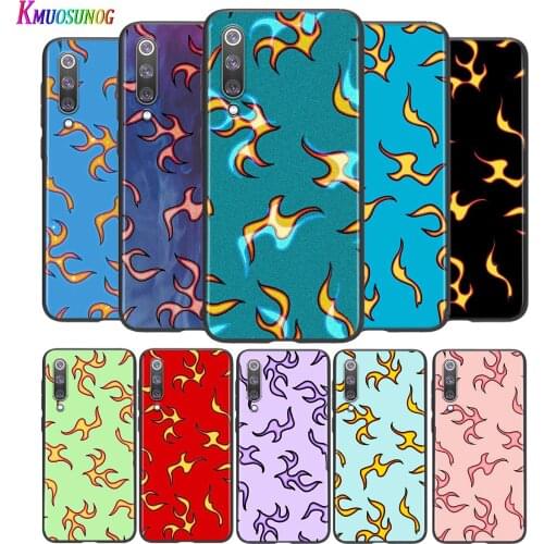 Fashion Hot Flame Art For Xiaomi Mi 8 9 10 11 10i 11i 10 10Pro 11Pro CC9 A3 9T 10T Lite Pro Se Ultra 5G Black Soft Phone Case