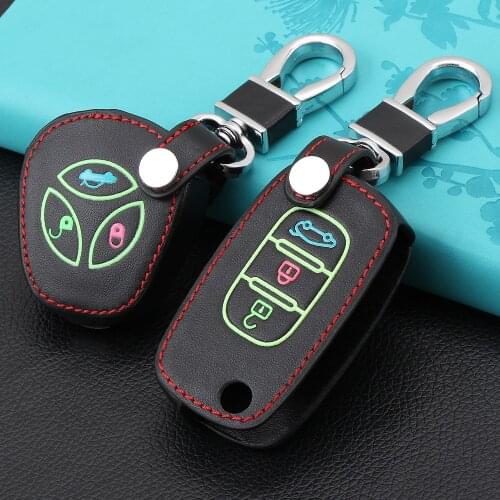 VCiiC Fashion Luminous Genuine Leather Key Case Holder For LADA Priora Sedan sport Kalina Granta Vesta X-Ray XRay Accessories