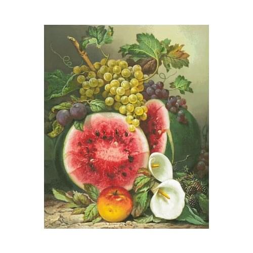 Still Life with a Watermelon Cross Stitch Kits Needlework 14CT Unprinted Embroidery Top Quality Counted DIY Handmade Decoration
