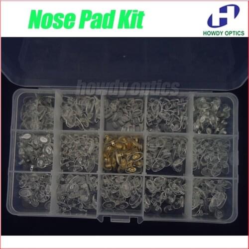 PVC Nose Pads Kit Glasses Nose Pad Case Plastic Eyeglasses Nose Pad Set