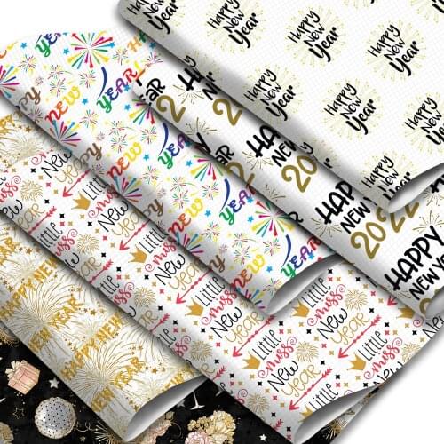 Cartoon Characters Printed Faux Leather Sheets Cross Pattern Synthetic Leather Fabric Roll Sewing Materials for DIY Earrings Bow