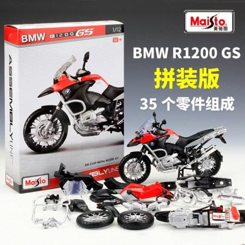 Maisto 1:12 BMW R1200GS assembled car building blocks combination alloy motorcycle model Diecast Alloy Motorcycle Model Toy
