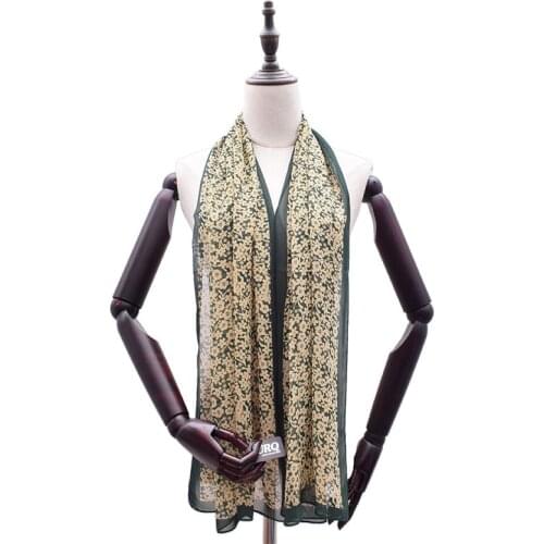 Floral Style scarves Spring Flower Print Women Designer long Chiffon Silk Scarfs Sheer Soft foulard P5A16782