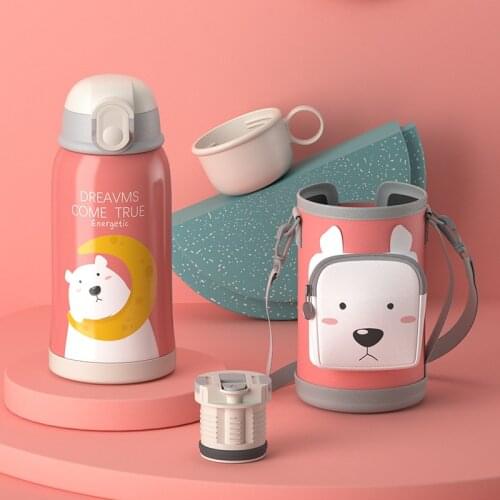 550ml Baby Feeding Bottle Stainless Steel Milk Thermos for Children Insulated hot water Bottle warmer leak-poof thermal Cup