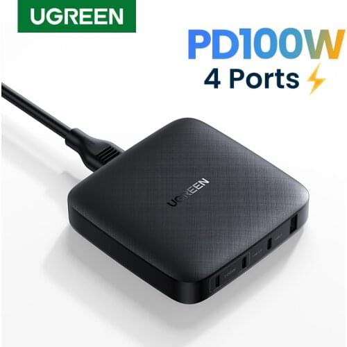 UGREEN 100W PD Charger USB Type C Fast Charger for iPhone with Quick Charge 4.0 3.0 USB Phone Charger For MacBook Laptop Charger