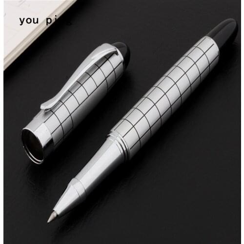 High quality 018 White grid line Business office Rollerball Pen New School student stationery office