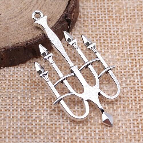 WYSIWYG 2pcs 50x27mm Pendant Candlestick Retro Medieval Candlestick Charm Antique Silver Color Candlestick Pendants