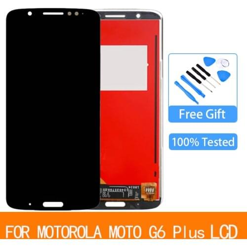 5.9" For Motorola Moto G6 Plus LCD Display Touch Screen Digitizer With Frame Replacement For Moto G6 Plus Display XT192
