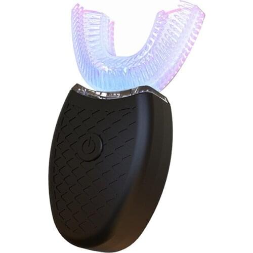 360 Degree Intelligent Automatic Sonic Toothbrush U Type Tooth Brush USB Charging Tooth Whitening Blue Light