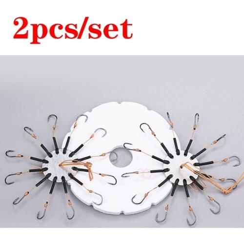 2pcs/Lot Carp Bait Fishhooks for Fishing Flap Explosion String Hook Prevent Winding PE Lines With Hose Carbon Steel Hooks Pesca