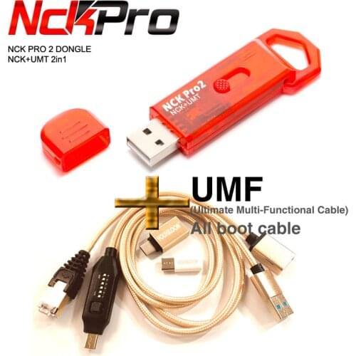 Free Shipping latest Newest Original NCK Pro Dongle NCK Pro2 Dongl +MUF ALL BOOT CABLE ( NCK DONGLE+UMT DONGLE 2 in1 )