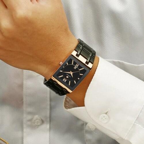 Orologio Uomo WWOOR Watch Men Square Quartz Mens Watches Top Brand Luxury Business Waterproof Wrist Watch Male montre homme 2020