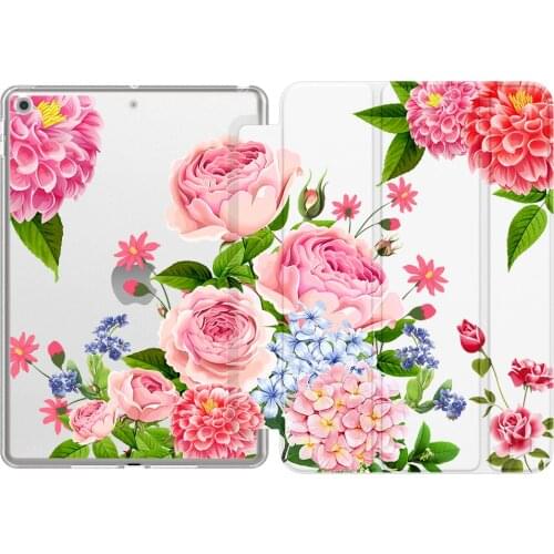 Case for New iPad 7th Generation 10.2 2019,[Flexible TPU Translucent Frosted Back] Slim Smart Stand Protective Cover with Auto