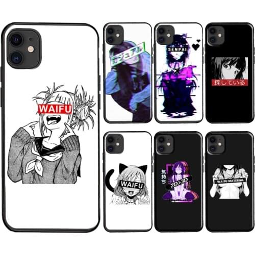 Anime Manga Senpai Waifu Girl Case For iPhone 11 Pro Max 12 mini 6S 7 8 Plus X XR XS Max SE 2020 Soft TPU Coque
