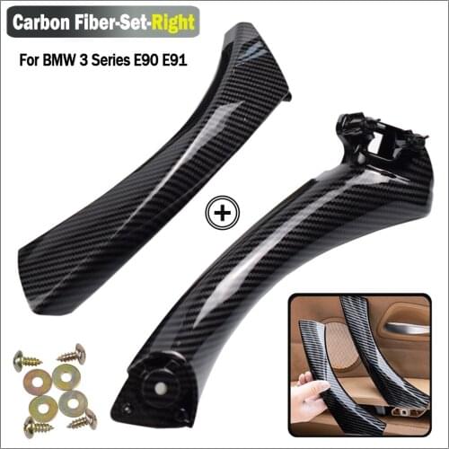 Beige Black left Right Car Interior Handle Inner Door Armrest Panel Pull Trim Cover For BMW 3 series E90 E91 328 330 335