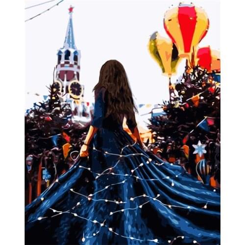 Home Decoration Wall Painting Factory Wholesale Accept Booking Wedding Dress Painting By Numbers