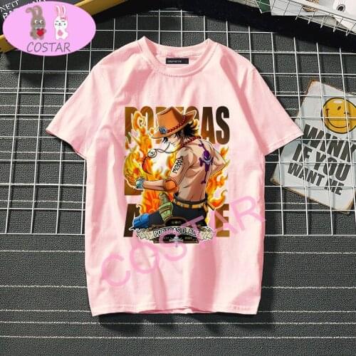 COSTAR Anime Luffy Ace Zoro Chopper Nami Usop Sanji Printed Soft Cotton Wearing Fashion T-shirt Harajuku Unisex Tees