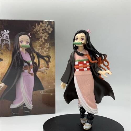 Demon Slayer Classic Color Kamado Nezuko Standing Ver. PVC Action Figure Kimetsu no Yaiba Tanjirou Nezuko Model 15cm