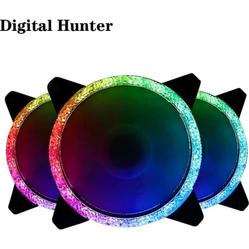 Cooler PC Case 120mm Fan Diamond Rgb Fan 3Pin Big 4Pin Silent 11 Fan blade For computer ventilador case pc CPU water cooling