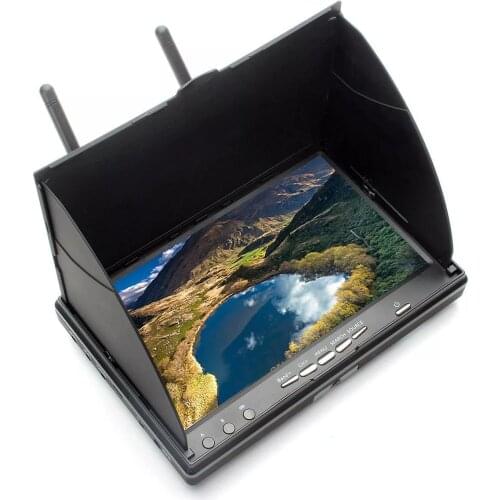 LCD5802 LT5802S 5802 5.8G 40CH 7 Inch Diversity Receiver Raceband Monitor With Built-In Battery For FPV Drone