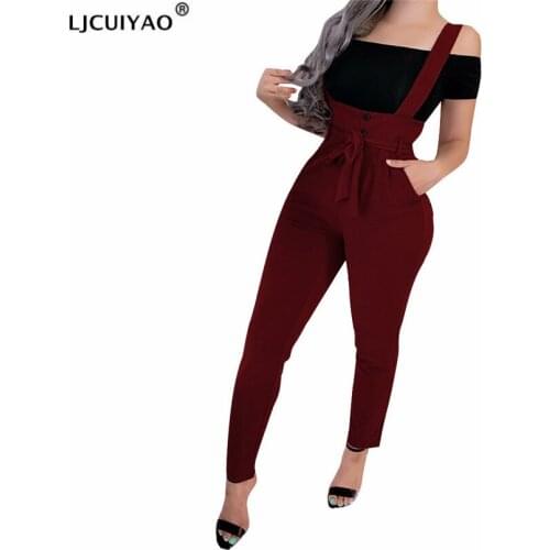 LJCUIYAO Pockets Pants Women High Waist Streetwear Overalls Trouser Hip Hop High Quality Button Belt Summer Autumn Bottom XL