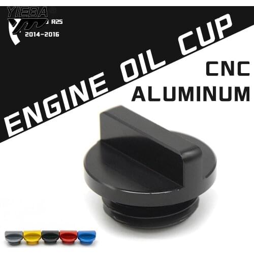 Engine Oil Filter Cup Plug Cover Screw CNC aluminum Motorcycle Motorbike FOR YAMAHA YFZ R3 2014 2015 2016 YFZ R25 2014 2015 2016
