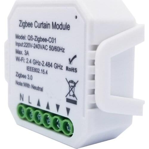 Zigbee Curtain Switch Module,Roller Shutter Blind Motor,Tuya Smart Life APP Remote Control for Google Home/Siri/Alexa
