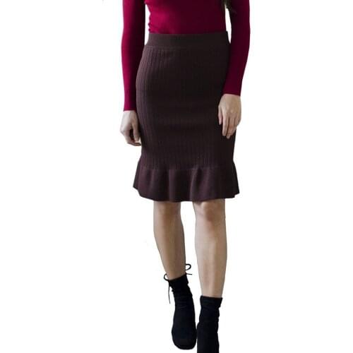 MOXFCIZO Knitted Pencil Skirts