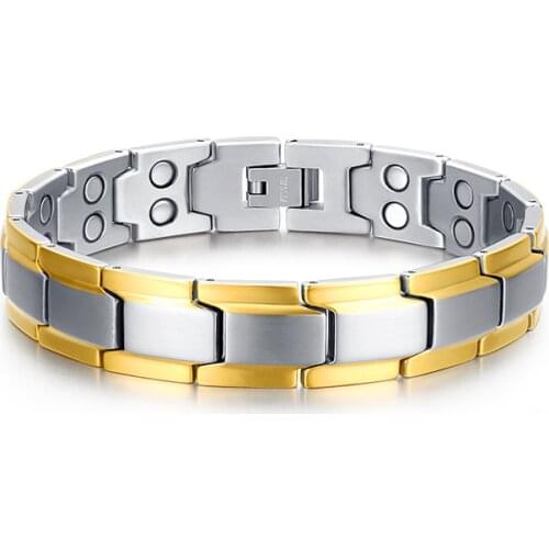 Real Space Plating Bracelet Titanium Steel Electromagnet Mens Bracelet B00319