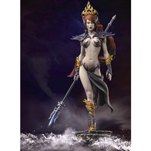New Unassembled 1/32 54MM Queen of Darkness GIRL 54MM Resin Kit DIY Toys Unpainted resin model