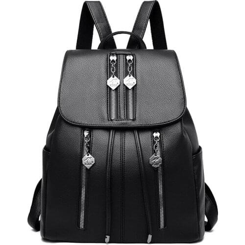 2021 Newest Trendy Womens Backpack Bag Laptop Fashion Leisure Waterproof Leather Fashion Students School Bag Girls Cute Bag