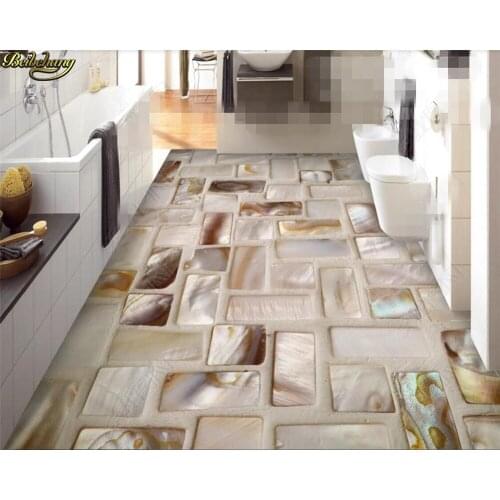 Beibehang papel de parede Custom Photo Wallpaper Floor Painted Colorful Shell Mosaic Art Flooring wall papers home decor