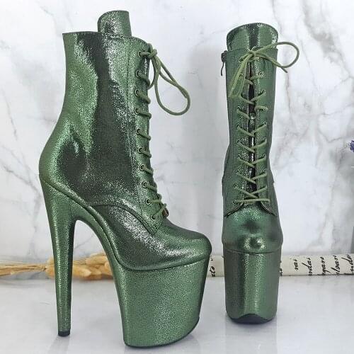 Leecabe 20CM/8inches Pole dancing shoes High Heel platform Pole Dance boot