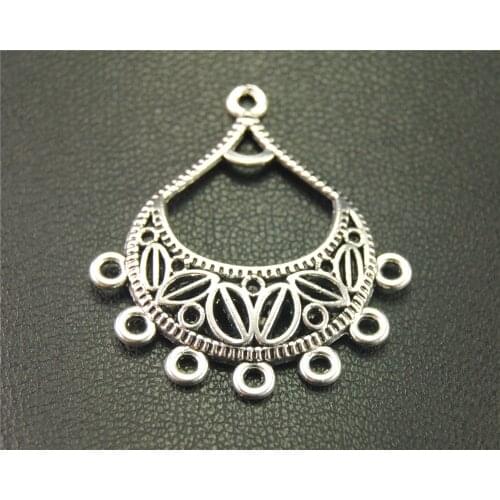 20pcs Silver Color chandelier Charm Handmade Earrings Jewelry Findings 34x30mm A1918