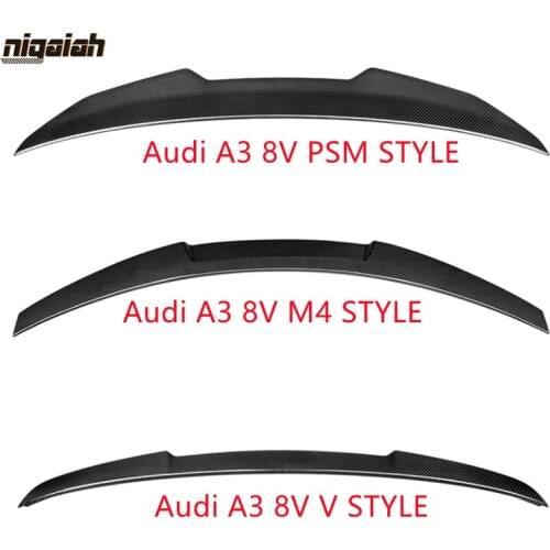 Dry Carbon Fiber Quality Guarantee Rear Trunk Spoiler For Audi A3 8V PSM Style 2013-2020