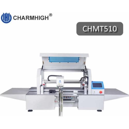 1.2m LED Strip 4 heads 8 Feeders Desktop SMT Pick and Place Machine CHMT510 Moving Table Vision Camera