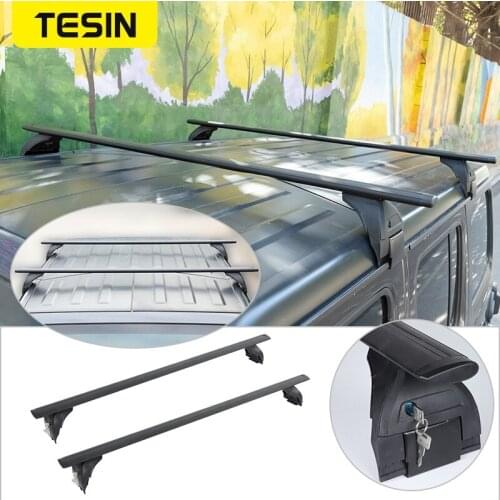 TESIN Roof Rack Bars For Jeep wrangler JK JL JT 2007-2021 Car Luggage Carrier Bars Top Cross Bar Rack Car Exterior Accessories