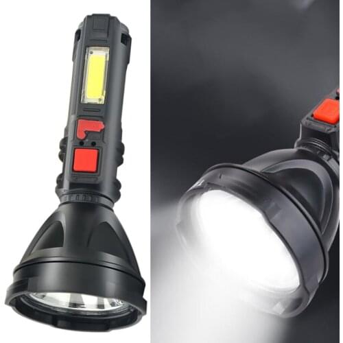 Outdoor LED Multifunction Strong Light USB Rechargeable Flashlight Waterproof Flashlight Outdoor Fishing Light