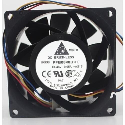 IP55 Waterproof cooling fan for delta PFB0848UHE 8CM 8038 48V 0.65A pwm wind capacity cooling fan 80*80*38mm 7500RPM 107.3CFM