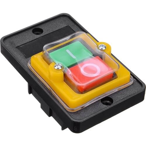 Waterproof Push Button Switch Power On/ Off Cutting Machine Bench Drill Switch KAO-5 / BSP210F-1B 10A 380V