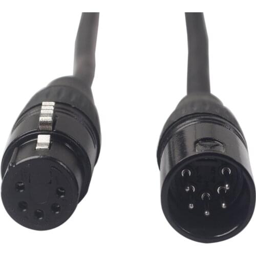 High Quality 5 Pin XLR Audio Cable 5P XLR to XLR 5Pin Male to Female 16*0.18/OFC *4C+BC+BC 80*0.1/TC OD6.0 PVC