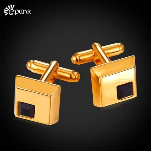 Gold Cufflinks For Mens Classic Design Square Cufflinks Luxury Mens Cufflinks Brand Vintage Retro Cuff Links Wholesale C2018G