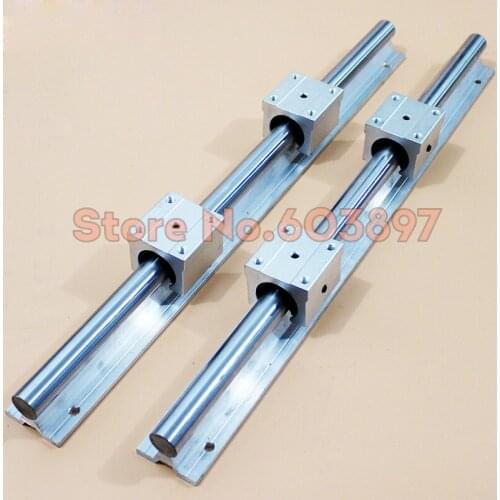 2 pcs linear supported rails 4 pcs SBR20UU bearing blocks sbr20 length 1200mm