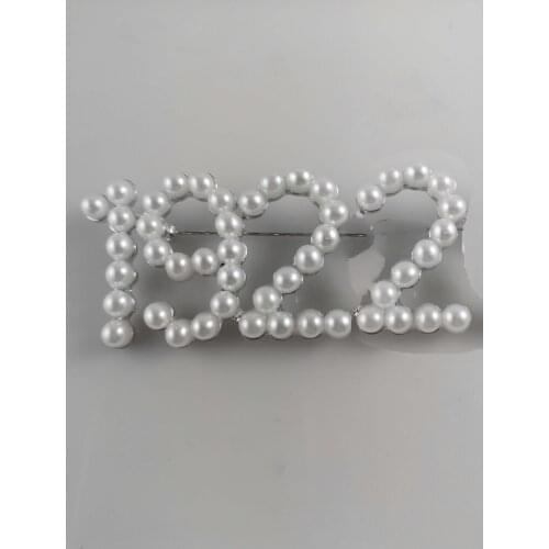 3inch size Sigma Gamma Rho 1922 Pearl Brooch Lapel Pin Jewelry