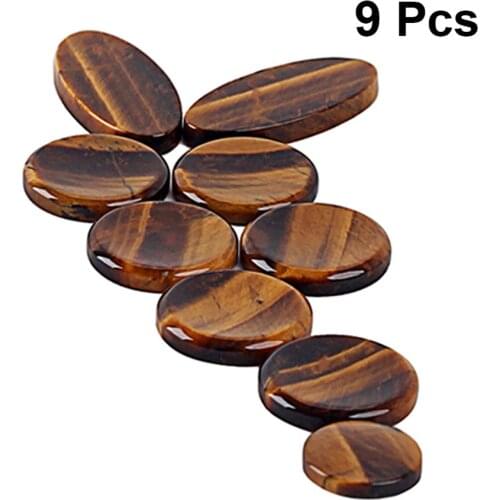 9pcs/set Alto Tenor Soprano Saxophone Sax Shell Key Buttons Inlays Accessories (Brown)