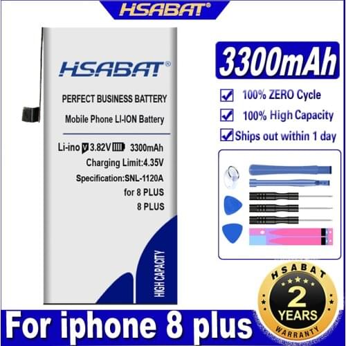 HSABAT 3000mAh Battery Use for iphone 8 plus Battery free tools+Sticker