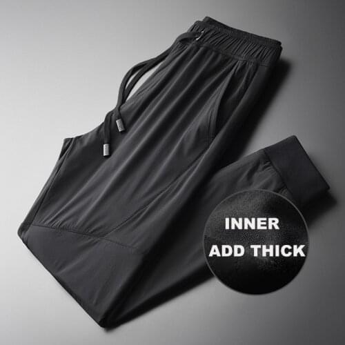 Double-deck Mens Trousers Plus Size 4xl Windproof Fabric Thicken Sport Casual Luxury Slim Fit Skinny Pants Men