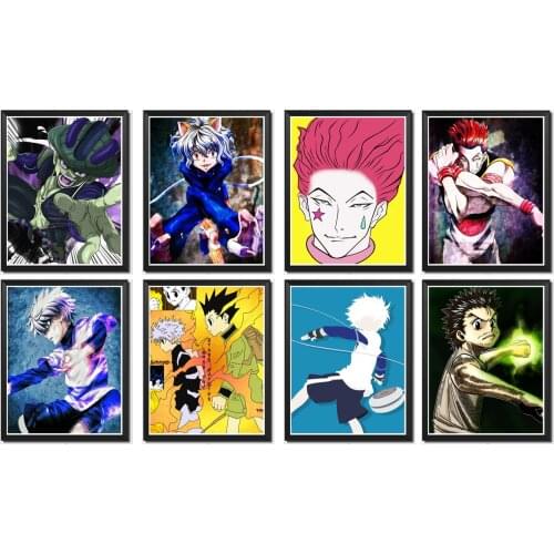 Hunter X Hunter Digital Anime Character Poster Canvas Wall Art Wallpaper,8 x 10 Inches,No Frame,8PCS