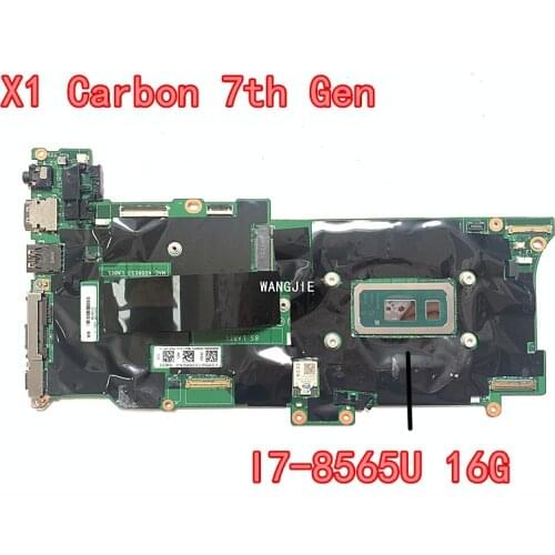 FOR Lenovo ThinkPad X1 Carbon 7th Gen motherboard WIN i7-8565U 16G,9560,DTPM (01YU369) 01YU369 NM-B861 100% working